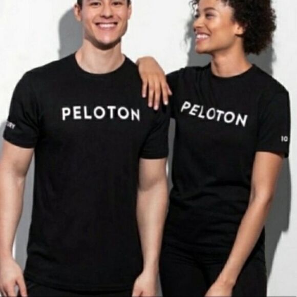 PELOTON 100 Century Crew Neck Short Sleeve Tee Black White Size XXL - Picture 1 of 7
